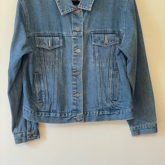 Vintage Route 66 XL blue Jean denim jacket western cowgirl button up pockets - Picture 3 of 7